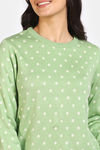 Zivame Retro Peek Jumpers Flat Knit Loungewear Top - Lime Green — thumbnail 5